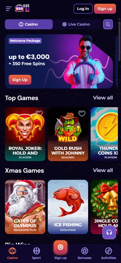 Slotsdj Casino mobile game selection